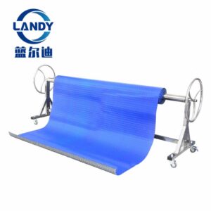 Bobine de couverture de piscine hors sol solaire en aluminium et acier inoxydable, bricolage robuste